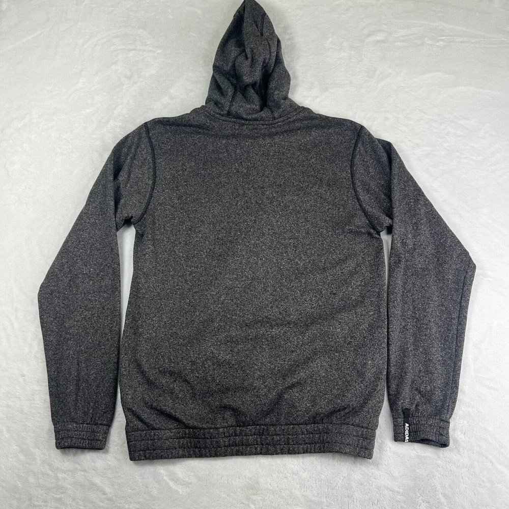 Adidas Performance Hoodie Men's M Gray Neon Yellow Full-Zip Hooded‎ Sweatshirt